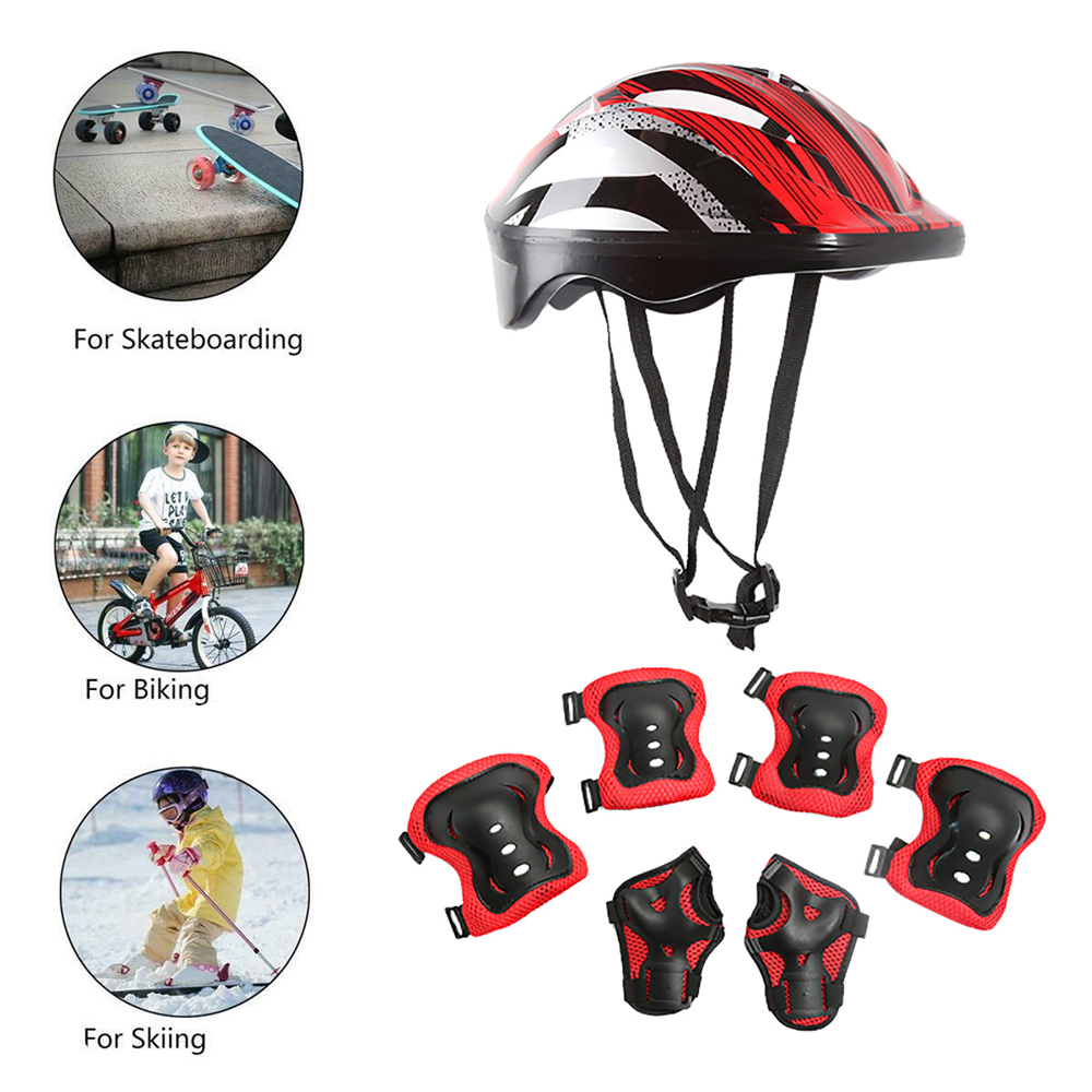 7 pièces/ensemble patinage à r - Scooter Helmet Set avis et prix