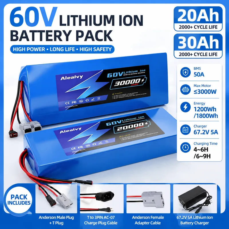   Batterie au lithium 21700 60 - 60V 30Ah 21700 Battery Pack avis et prix